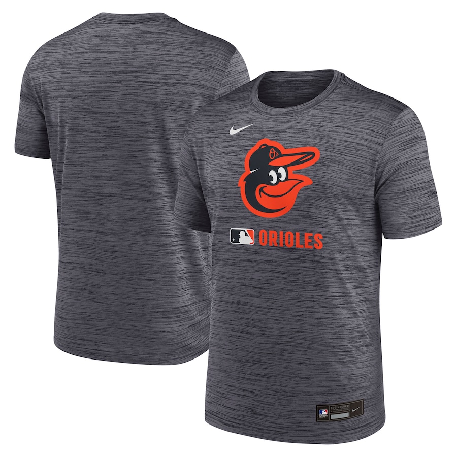 Men's Baltimore Orioles Nike Black Authentic Collection Velocity Performance Practice T-Shirt - Puhuasuan