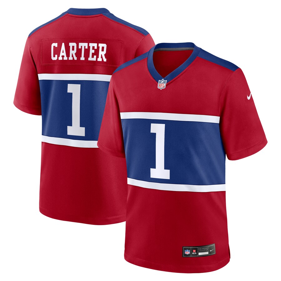 Men's New York Giants Abdul Carter Nike Red First Round Pick Alternate Game Jersey - Puhuasuan