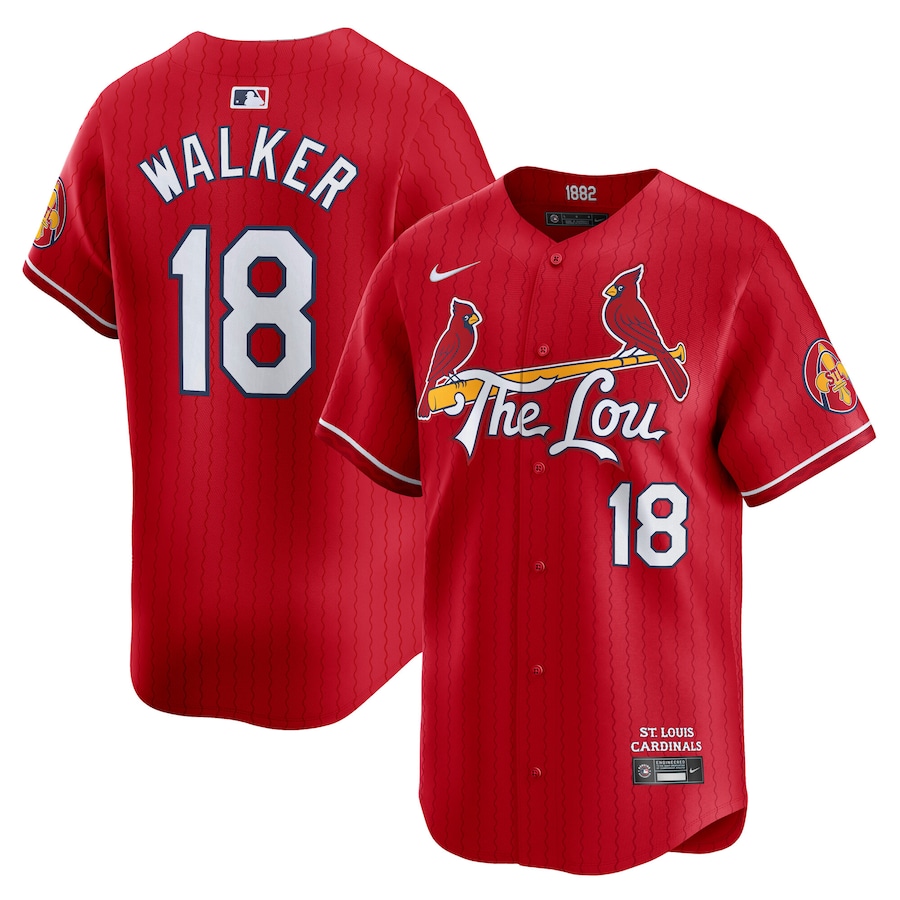 Men's St. Louis Cardinals Jordan Walker Nike Red City Connect Limited Player Jersey - Puhuasuan