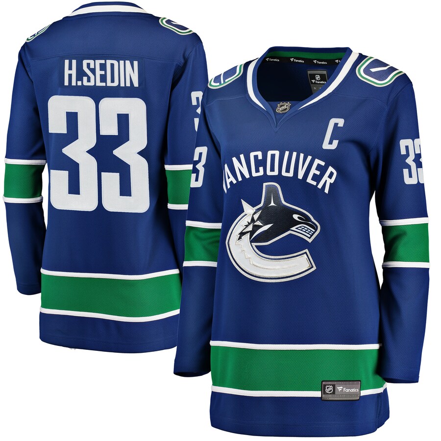 Women's Vancouver Canucks Henrik Sedin Fanatics Branded Blue Home Breakaway Player Jersey - Puhuasuan