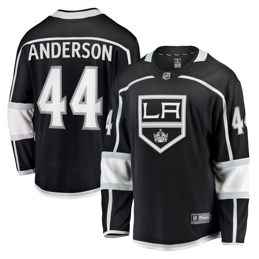 Men's Los Angeles Kings Mikey Anderson Fanatics Branded Black Home Breakaway Player Jersey - Puhuasuan