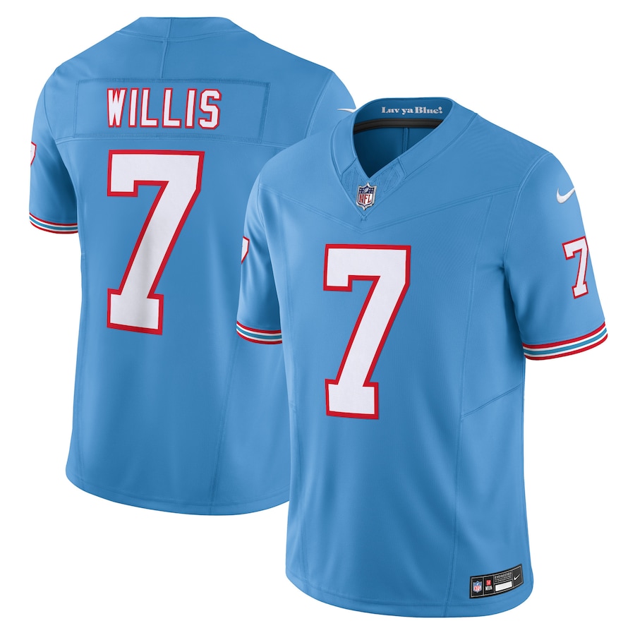 Men's Tennessee Titans Malik Willis Nike Light Blue Vapor F.U.S.E. Limited Jersey - Puhuasuan