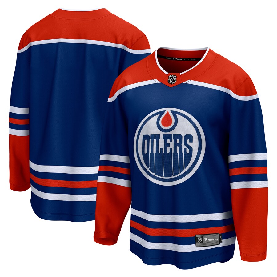 Men's Edmonton Oilers Fanatics Branded Royal Home Breakaway Blank Jersey - Puhuasuan