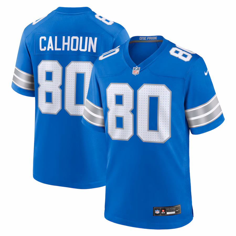 Men's Detroit Lions Jalon Calhoun Nike  Blue Game Jersey - Puhuasuan