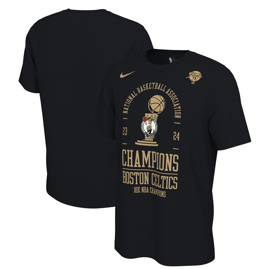 Men's Boston Celtics Nike Black 18-Time NBA Finals Champions Locker Room T-Shirt - Puhuasuan