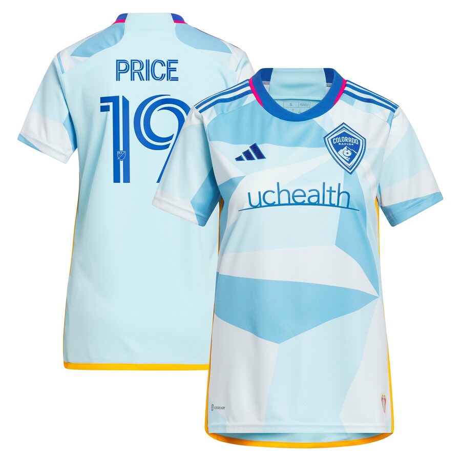 Women's Colorado Rapids Jack Price adidas Light Blue 2023 New Day Kit Replica Jersey - Puhuasuan