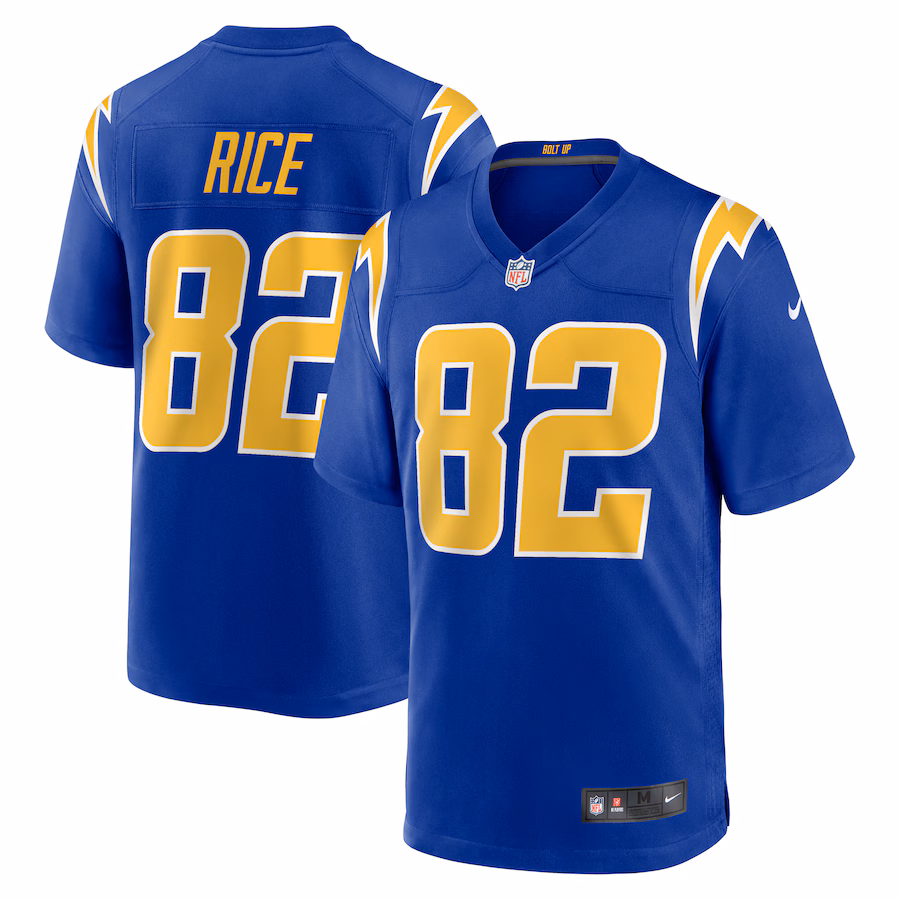 Men's Los Angeles Chargers Brenden Rice Nike Royal 2nd Alternate Game Player Jersey - Puhuasuan