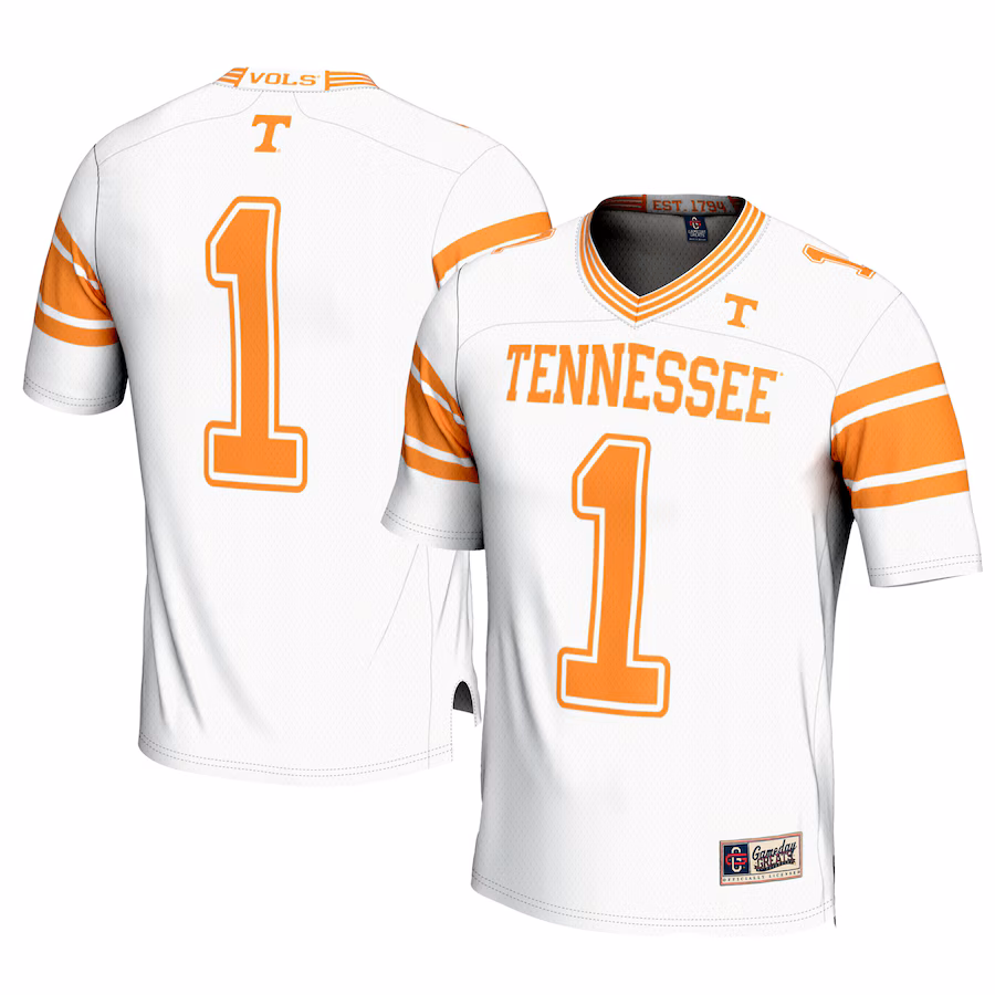 Youth GameDay Greats #1 White Tennessee Volunteers Football Jersey - Puhuasuan