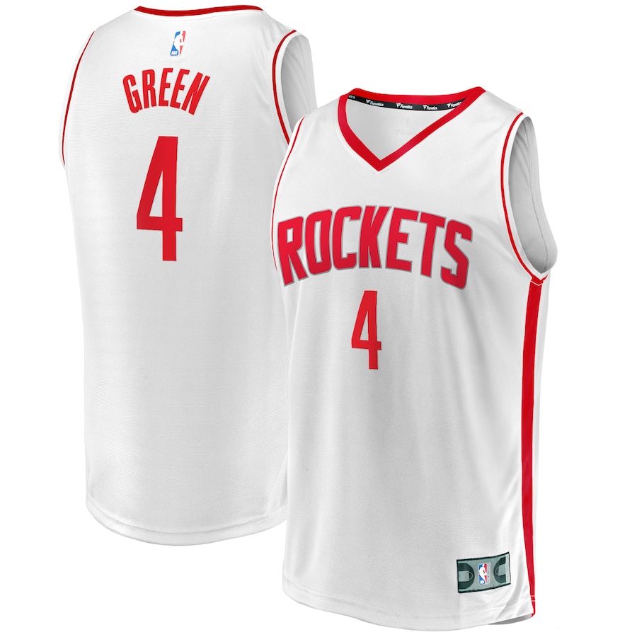 Youth Houston Rockets Jalen Green Fanatics White Fast Break Replica Player Jersey - Association Edition - Puhuasuan