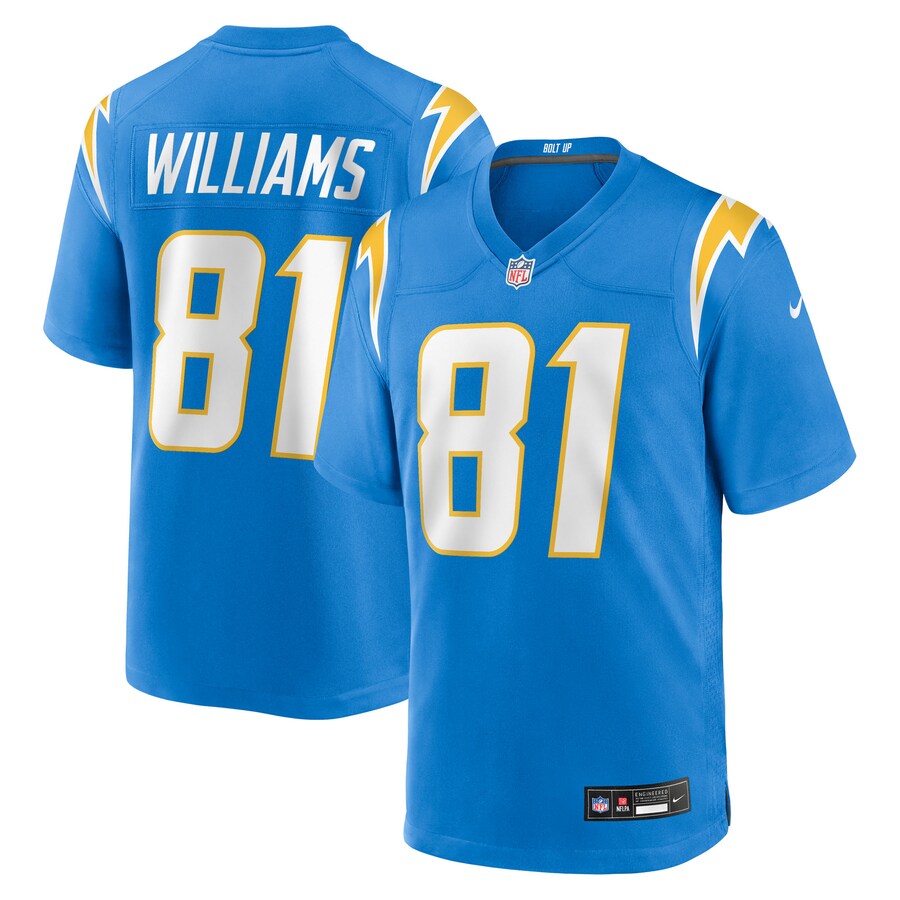 Men's Los Angeles Chargers Mike Williams Nike Powder Blue Team Game Jersey - Puhuasuan