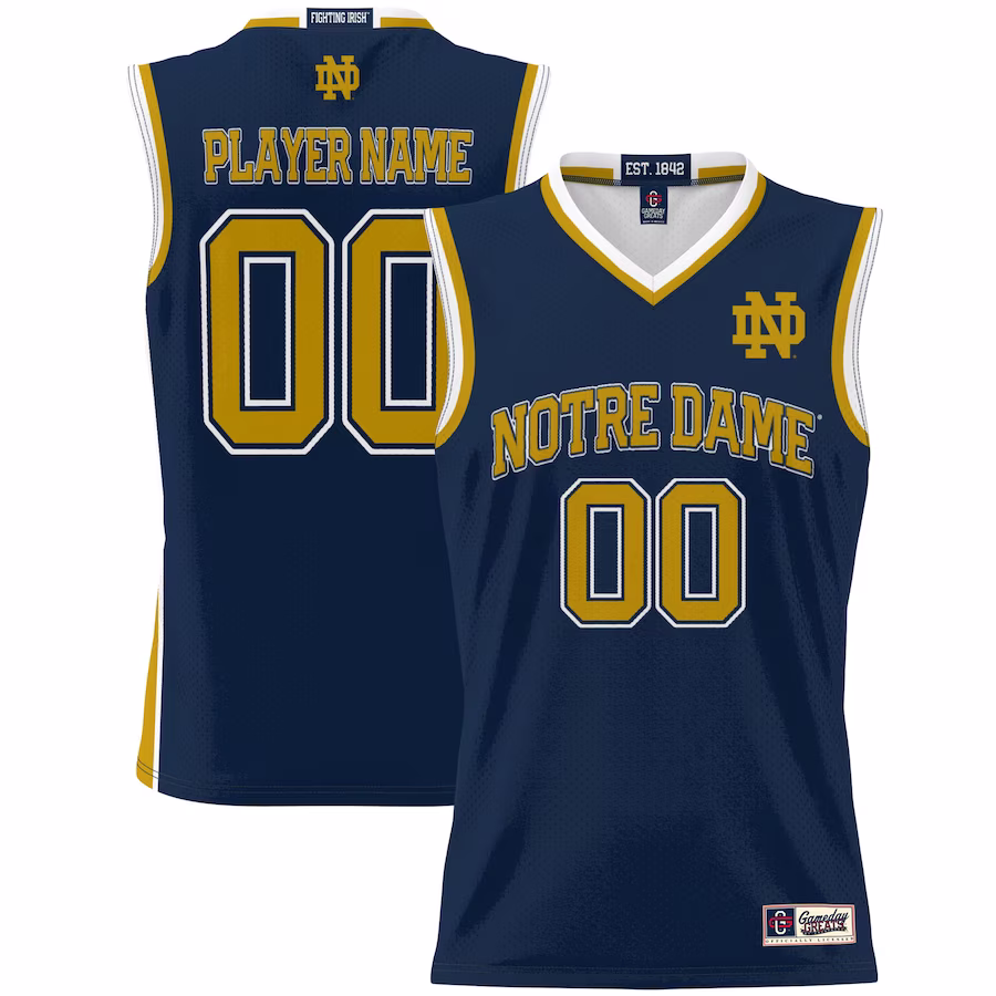 Notre Dame Fighting Irish GameDay Greats Youth NIL Pick-A-Player Lightweight Women's Basketball Jersey - Navy - Puhuasuan