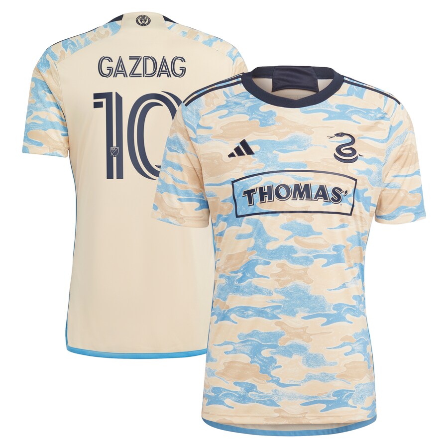Men's Philadelphia Union Daniel Gazdag adidas Tan 2023 For Philly Replica Jersey - Puhuasuan