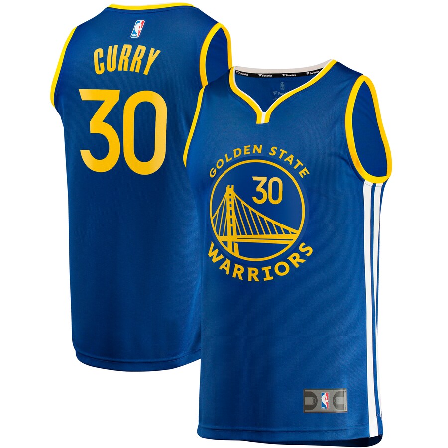 Youth Golden State Warriors Stephen Curry Fanatics Royal Fast Break Replica Jersey - Icon Edition - Puhuasuan