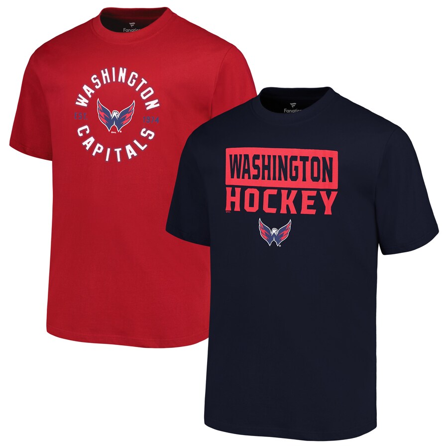 Men's Washington Capitals Fanatics Big & Tall 2-Pack T-Shirt Set - Puhuasuan