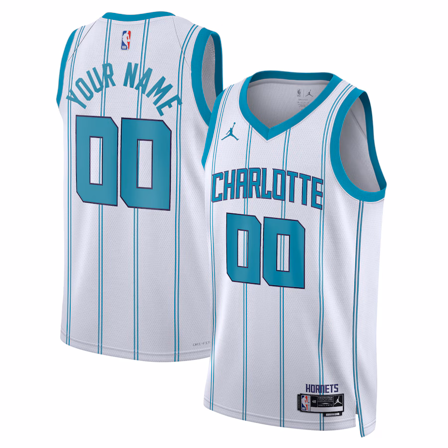 Unisex Charlotte Hornets Jordan Brand White Swingman Custom Jersey - Association Edition - Puhuasuan
