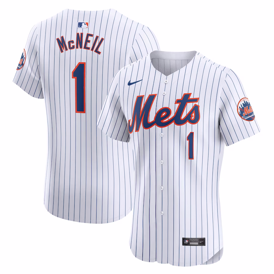 Men's New York Mets Jeff McNeil Nike White Home Elite Player Jersey - Puhuasuan