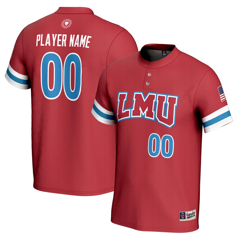 Loyola Marymount Lions GameDay Greats Unisex NIL Pick-A-Player Softball Lightweight Jersey - Crimson - Puhuasuan