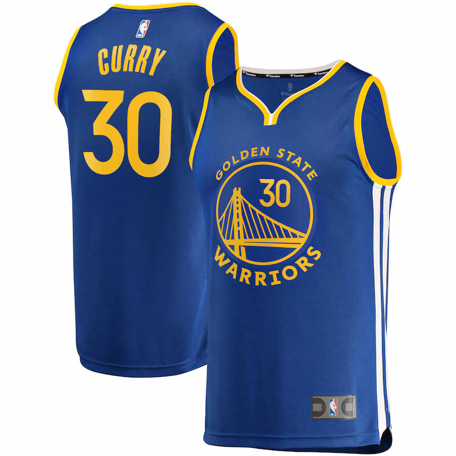 Men's Golden State Warriors Stephen Curry Fanatics Royal Fast Break Replica Player Jersey - Icon Edition - Puhuasuan