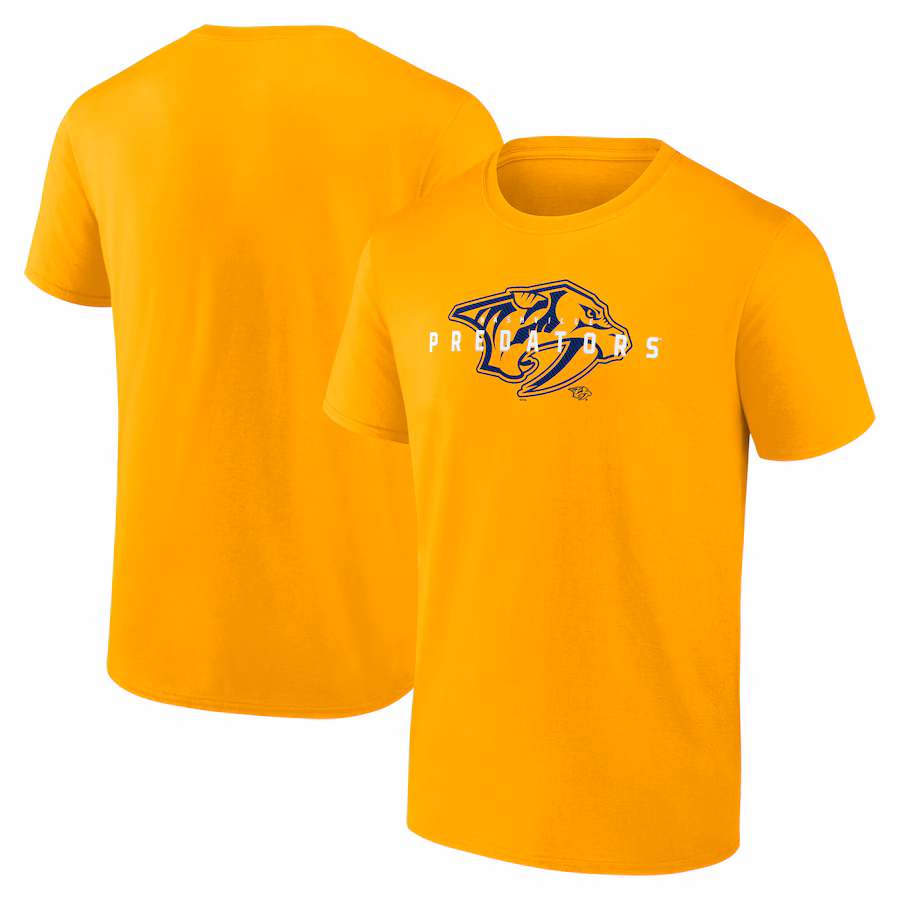 Men's Nashville Predators Gold Coordinate T-Shirt - Puhuasuan