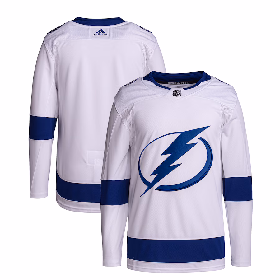 Men's Tampa Bay Lightning adidas White Away Primegreen Authentic Jersey - Puhuasuan