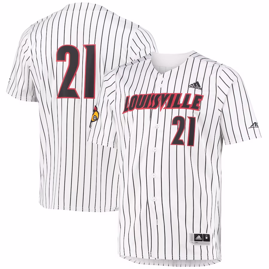 Louisville Cardinals adidas Replica Baseball Jersey - White - Puhuasuan