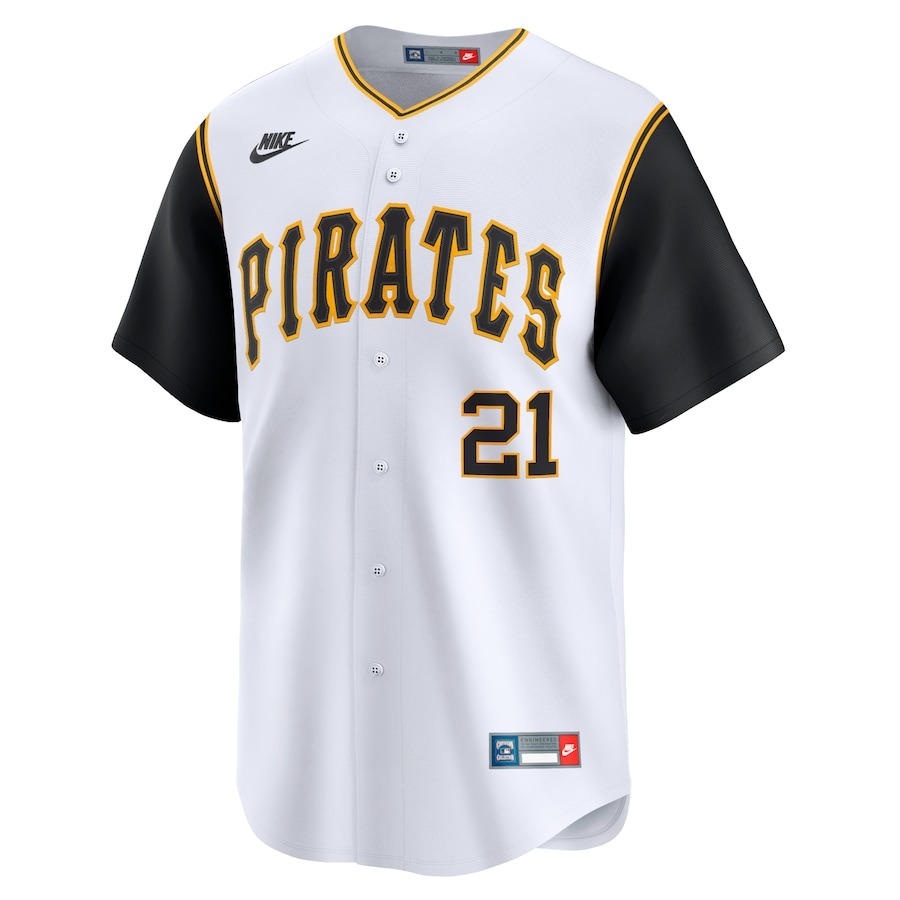 Men's Pittsburgh Pirates Roberto Clemente Nike White Throwback Cooperstown Limited Jersey - Puhuasuan