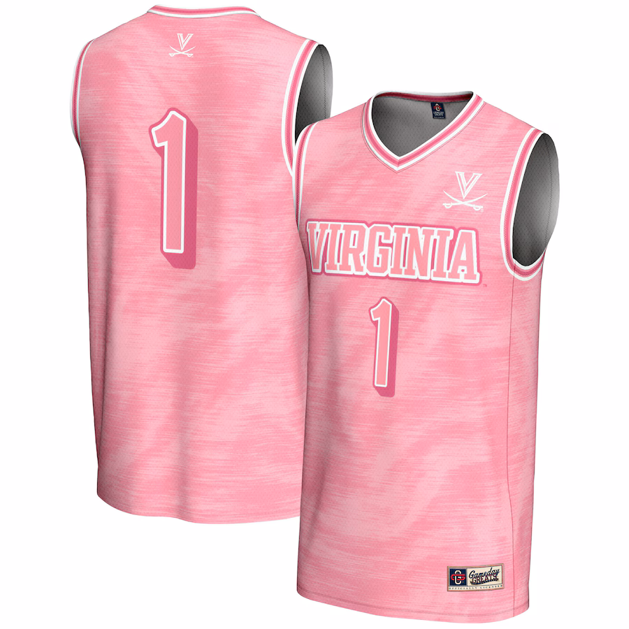 Unisex GameDay Greats #1 Pink Virginia Cavaliers Lightweight Basketball Jersey - Puhuasuan