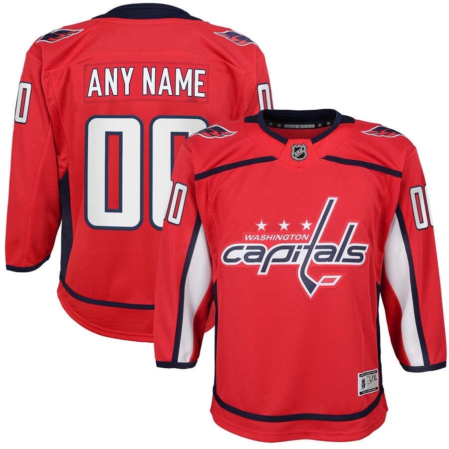 Youth Washington Capitals Red Home Custom Premier Jersey - Puhuasuan