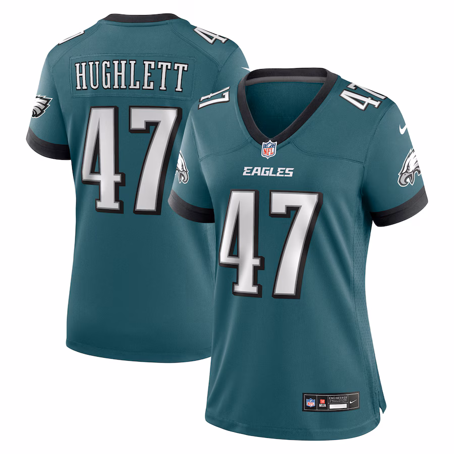 Women's Philadelphia Eagles Charley Hughlett Nike Midnight Green Team Game Jersey - Puhuasuan