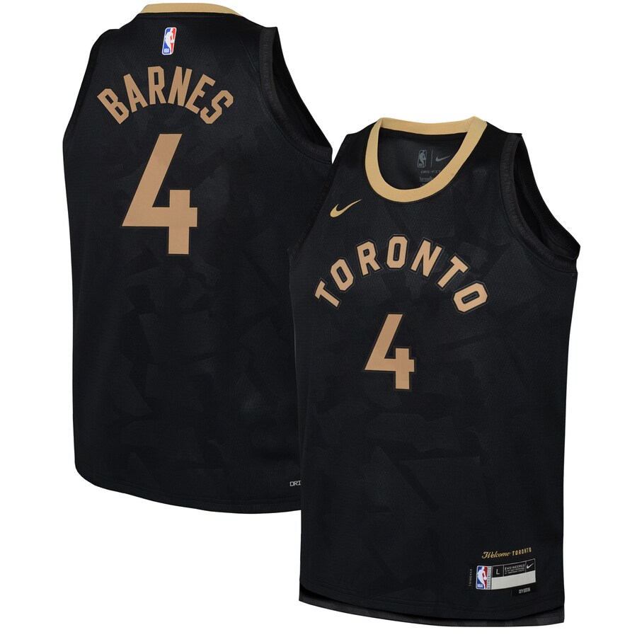 Youth Toronto Raptors Scottie Barnes Nike Black 2022/23 Swingman Jersey - City Edition - Puhuasuan