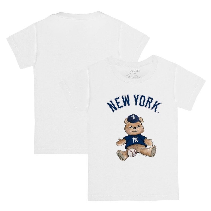 Youth New York Yankees Tiny Turnip White Teddy Boy T-Shirt - Puhuasuan