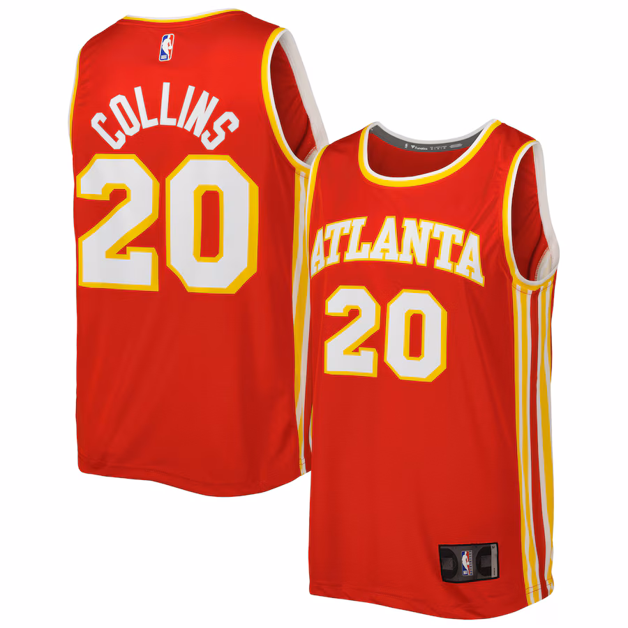 Men's Atlanta Hawks John Collins Fanatics Red Fast Break Player Jersey - Icon Edition - Puhuasuan