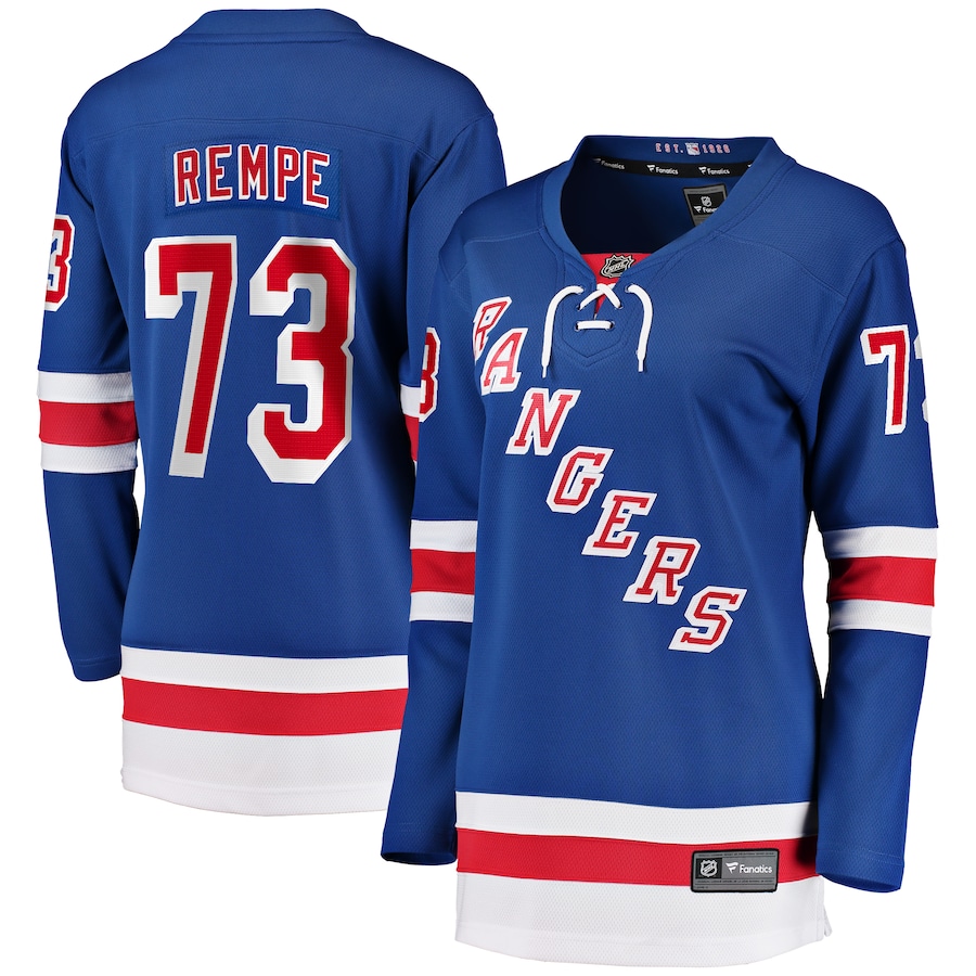 Women's New York Rangers Matt Rempe Fanatics Blue Home Breakaway Jersey - Puhuasuan