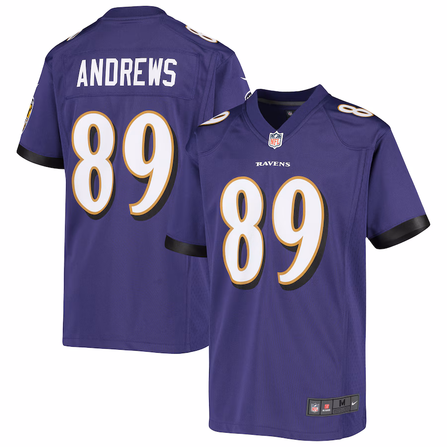 Youth Baltimore Ravens Mark Andrews Nike Purple Game Jersey - Puhuasuan