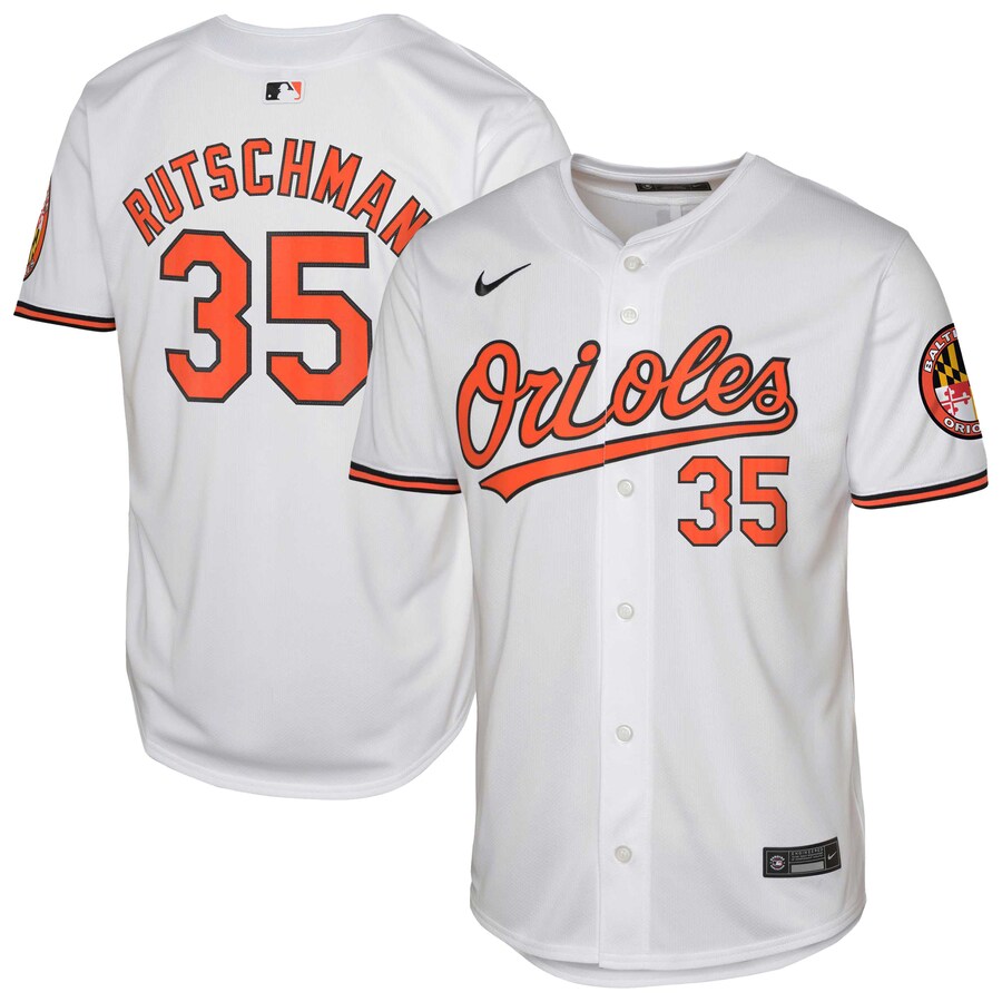 Youth Baltimore Orioles Adley Rutschman Nike White Limited Player Jersey - Puhuasuan