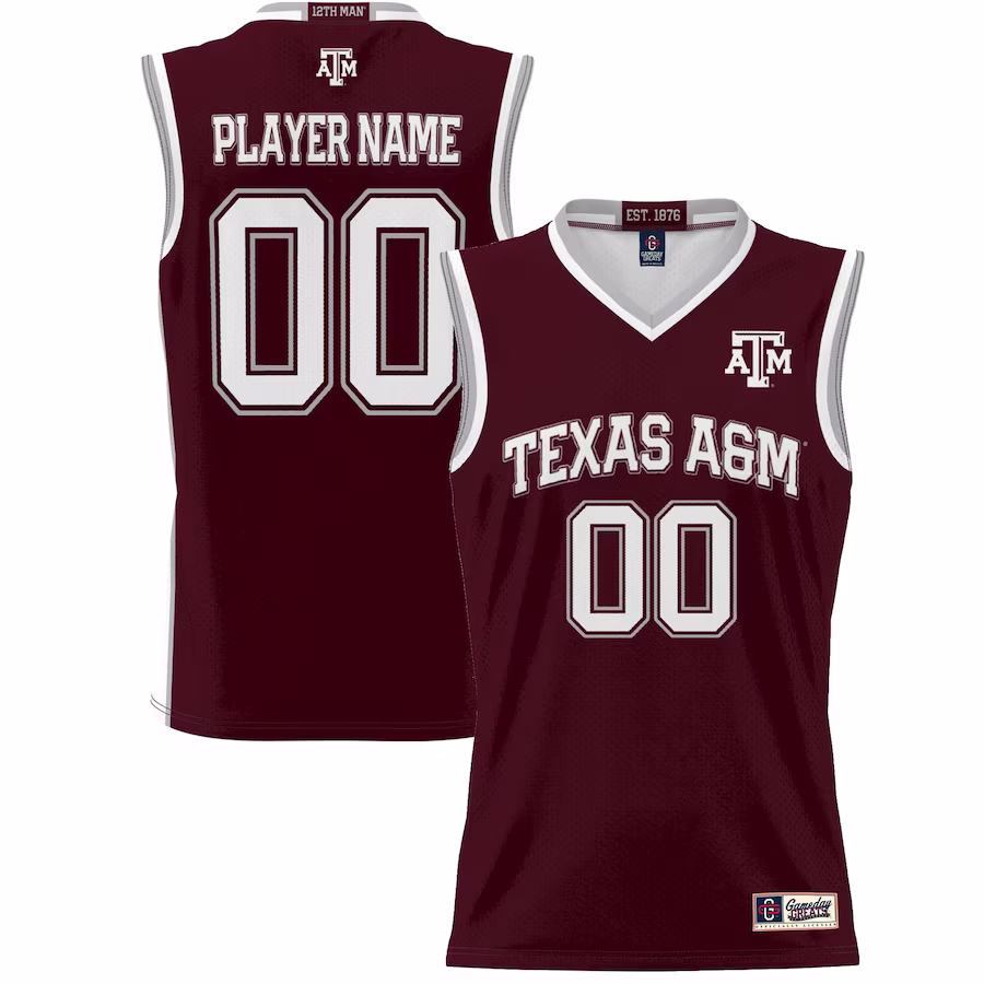 Texas A&M Aggies GameDay Greats Unisex NIL Pick-A-Player Lightweight Basketball Jersey - Maroon - Puhuasuan
