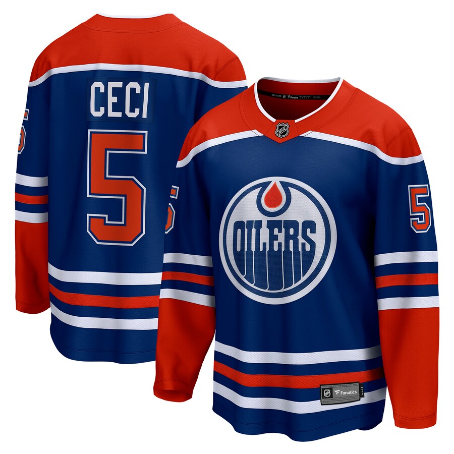 Men's Edmonton Oilers Cody Ceci Fanatics Branded Royal Home Breakaway Player Jersey - Puhuasuan