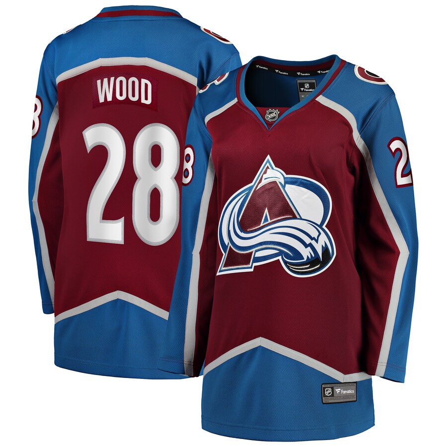Women's Colorado Avalanche Miles Wood Fanatics Branded Maroon Home Breakaway Player Jersey - Puhuasuan