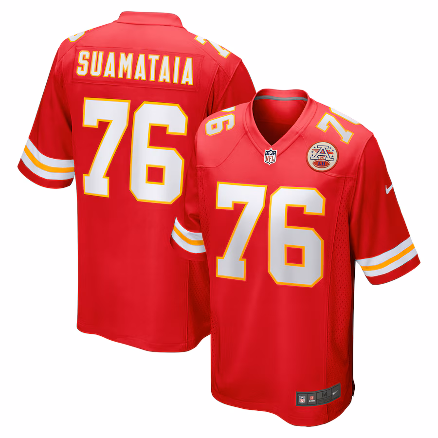Men's Kansas City Chiefs Kingsley Suamataia Nike Red Game Jersey - Puhuasuan