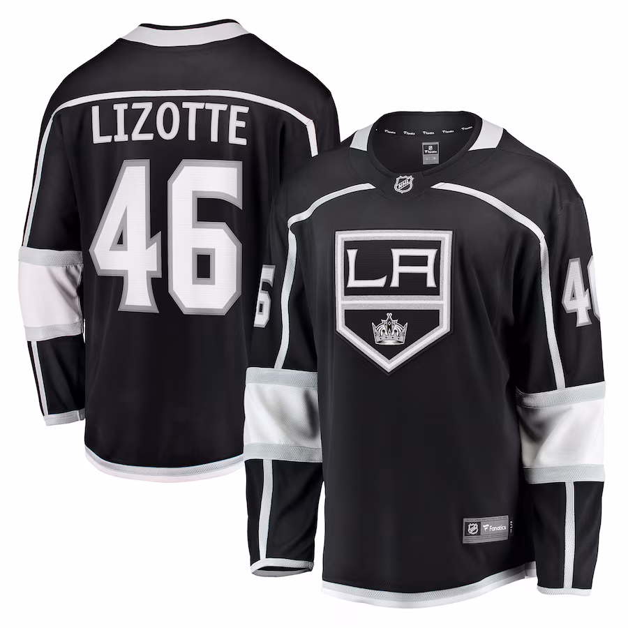 Men's Los Angeles Kings Blake Lizotte Fanatics Black Home Breakaway Player Jersey - Puhuasuan