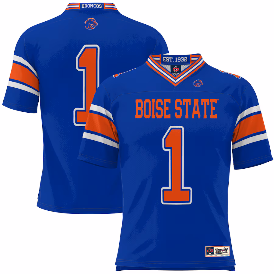 Youth GameDay Greats #1 Royal Boise State Broncos Football Jersey - Puhuasuan