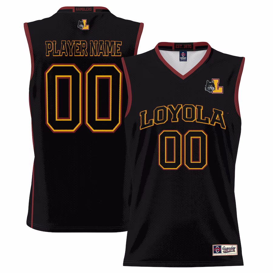 Loyola Chicago Ramblers GameDay Greats Men's NIL Pick-A-Player Lightweight Basketball Jersey - Black - Puhuasuan