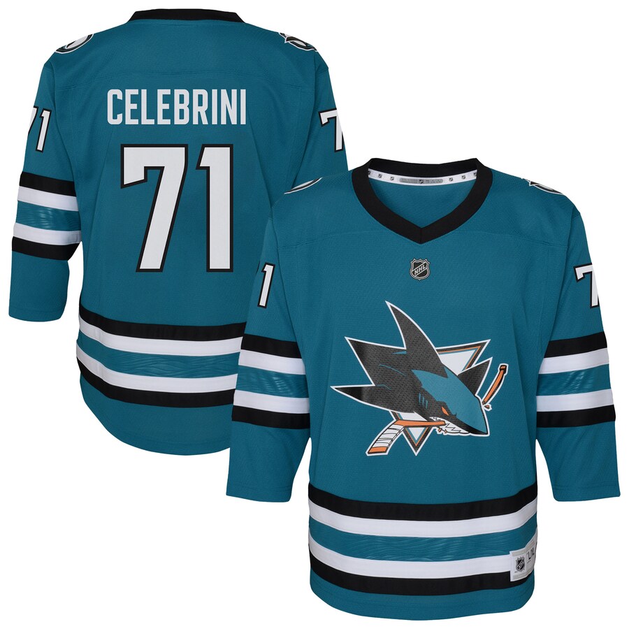 Youth San Jose Sharks Macklin Celebrini Teal Alternate Replica Player Jersey - Puhuasuan