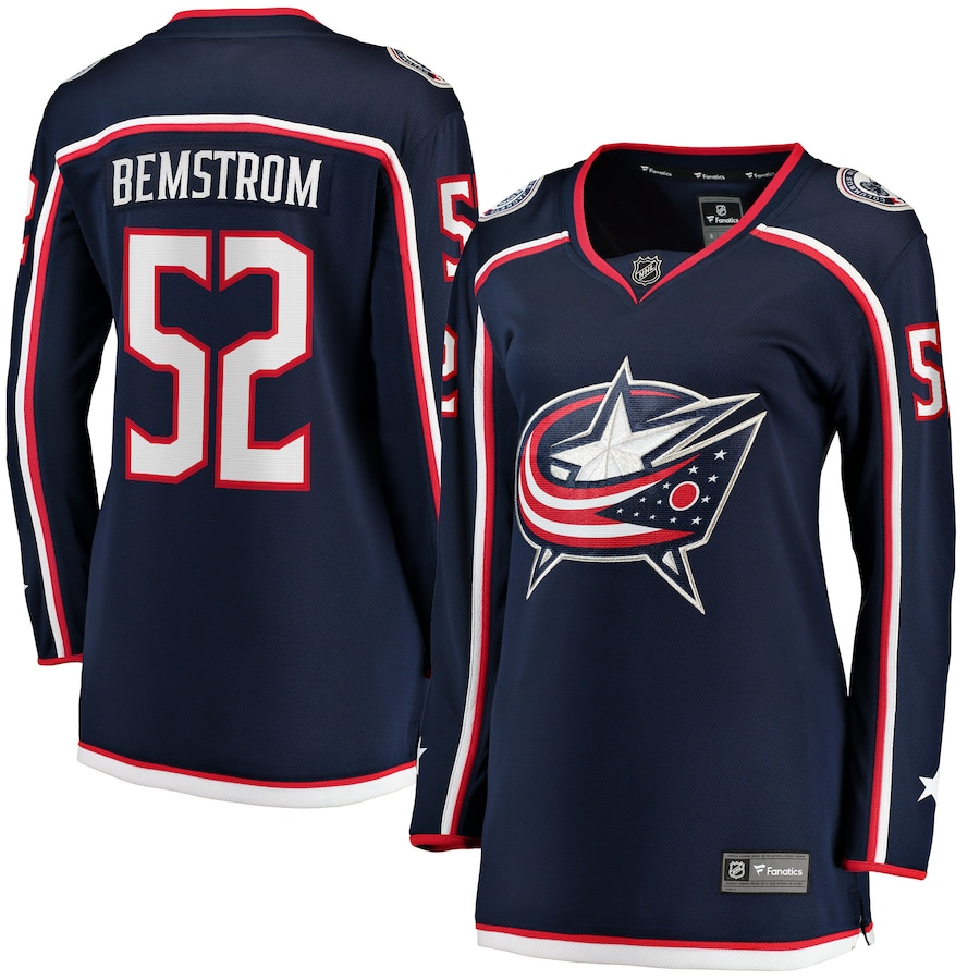 Women's Columbus Blue Jackets Emil Bemstrom Fanatics Navy Home Breakaway Player Jersey - Puhuasuan