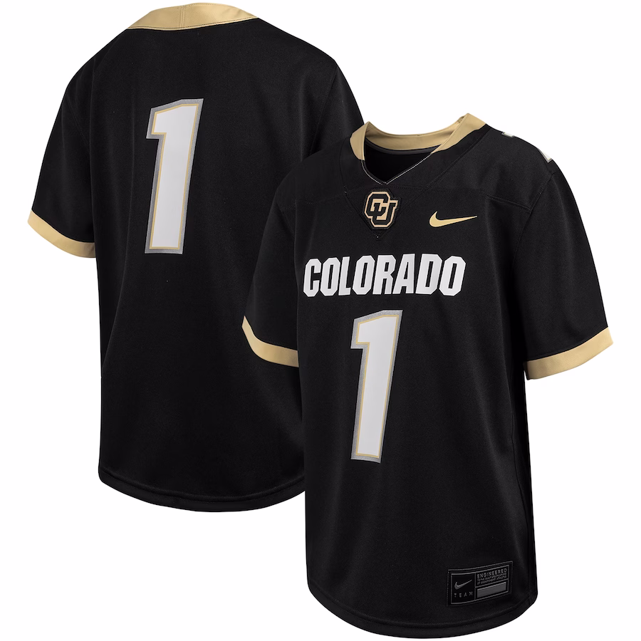 #1 Colorado Buffaloes Nike Youth Untouchable Replica Game Jersey - Black - Puhuasuan