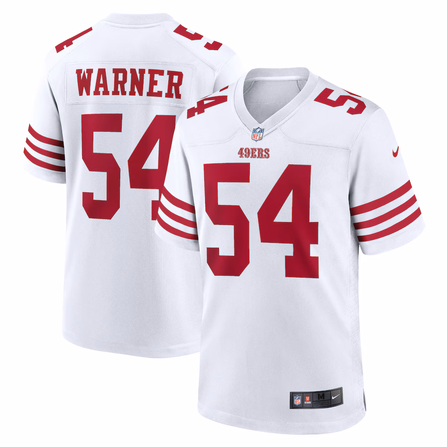 Women's San Francisco 49ers Fred Warner Nike White Team Game Player Jersey - Puhuasuan