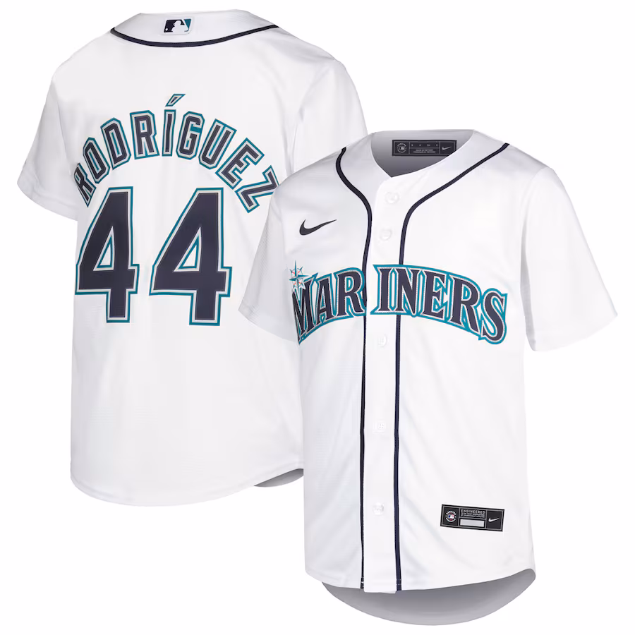 Youth Seattle Mariners Julio Rodríguez Nike White Home Replica Player Jersey - Puhuasuan