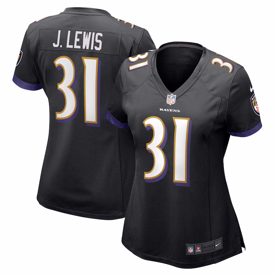 Women's Baltimore Ravens Jamal Lewis Nike Black Retired Player Jersey - Puhuasuan