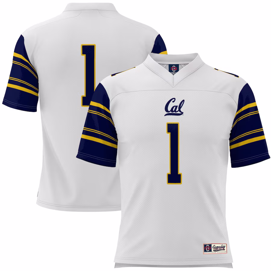 #1 Cal Bears GameDay Greats Youth Football Jersey - White - Puhuasuan