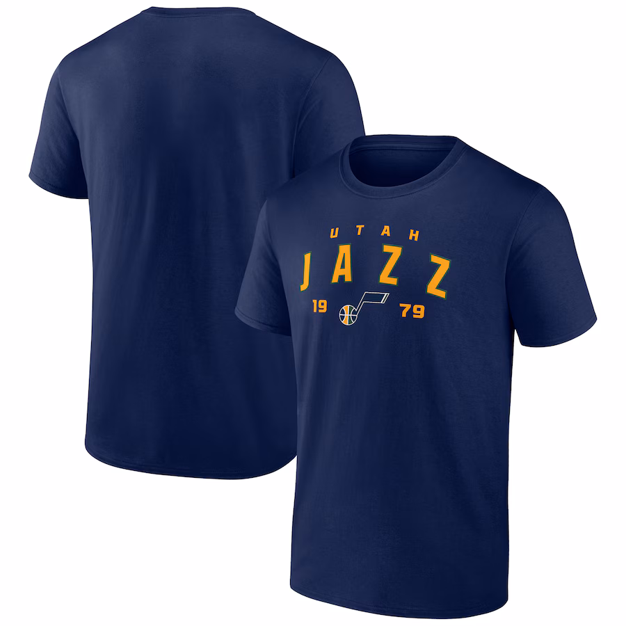 Men's Utah Jazz Fanatics Navy Rebel T-Shirt - Puhuasuan